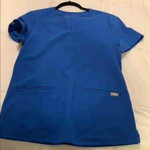 Figs Royal Blue Scrub Set